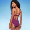 Women's Ribbed Plunge Twist-Front One Piece Swimsuit - Shade & Shore™ Green
