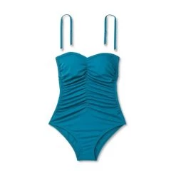 Women's Shirred Bandeau One Piece Swimsuit - Shade & Shore™ Teal Blue -Shade & Shore Sales Shop GUEST 06f1dea0 a21f 4c6d 8b10 a92cc1ddee14