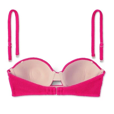 Women's Pucker Textured Light Lift Bandeau Bikini Top - Shade & Shore™ Light Blue 6 Women's Pucker Textured Light Lift Bandeau Bikini Top - Shade & Shore™ Light Blue - Image 6