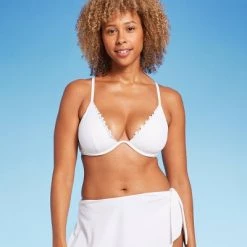 Women's Underwire Ruffle Trim Bikini Top - Shade & Shore™ White -Shade & Shore Sales Shop GUEST 1b6d9c5a 846b 432c 98ac 7e463886bcba 17