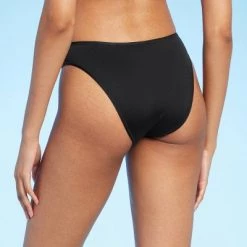 Women's Mesh Insert Cheeky Hipster Bikini Bottom - Shade & Shore™ Black
