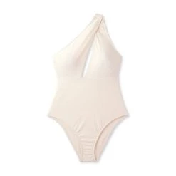 Women's One Shoulder Plunge Cut Out One Piece Swimsuit - Shade & Shore™ Off-white -Shade & Shore Sales Shop GUEST 21bfe952 aeeb 4509 9448 a31642976f59