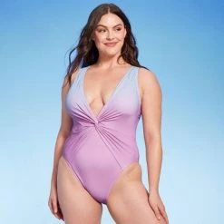 Women's Twist-Front Plunge One Piece Swimsuit - Shade & Shore™ Brown -Shade & Shore Sales Shop GUEST 22759d6c 291e 4fcb b95c 43c79179cf53