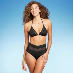 Women's Mesh Triangle Bikini Top - Shade & Shore™ Black -Shade & Shore Sales Shop GUEST 23b66feb 41a7 4bfc b958 c289ac418c4a