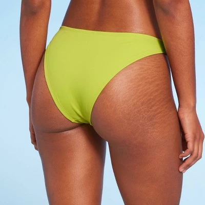 Women's High Leg Extra Cheeky Bikini Bottom - Shade & Shore™ Neon Yellow 1 Women's High Leg Extra Cheeky Bikini Bottom - Shade & Shore™ Neon Yellow