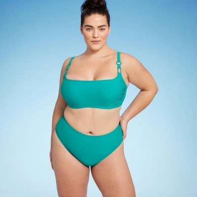 Shade & Shore Women's Hipster Bikini Bottom - Shade & Shore™ Teal Green 2 Shade & Shore Women's Hipster Bikini Bottom - Shade & Shore™ Teal Green - Image 2