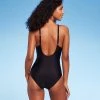 Women's V-Neck Scoop Back One Piece Swimsuit - Shade & Shore™ Black