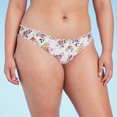 Women's Ruffle Cheeky Bikini Bottom - Shade & Shore™ Multi Ditsy Floral Print 3 Women's Ruffle Cheeky Bikini Bottom - Shade & Shore™ Multi Ditsy Floral Print - Image 3