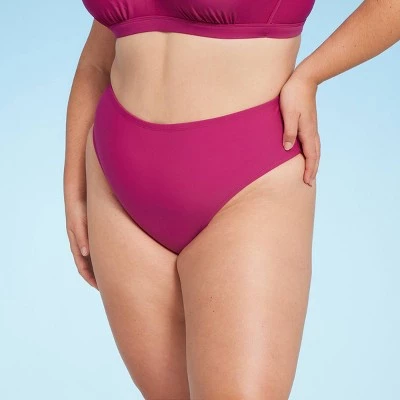 Women's Mid-Rise Hipster Bikini Bottom - Shade & Shore™ Berry Purple 3 Women's Mid-Rise Hipster Bikini Bottom - Shade & Shore™ Berry Purple - Image 3