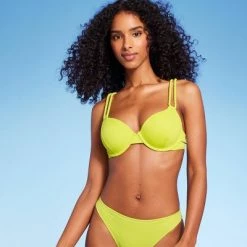 Women's Lightly Lined Twisted Strap Bikini Top - Shade & Shore™ Neon Yellow -Shade & Shore Sales Shop GUEST 32bdaeff 04a2 4a0d 9db6 b36111901d1b 4