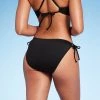 Women's Side-Tie Medium Coverage Hipster Bikini Bottom - Shade & Shore™ Dark Green