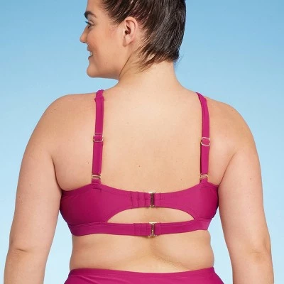 Women's High Neck Keyhole Braided Strap Bikini Top - Shade & Shore™ Purple 1 Women's High Neck Keyhole Braided Strap Bikini Top - Shade & Shore™ Purple