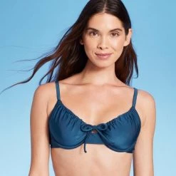 Women's Tie Detail Underwire Bikini Top - Shade & Shore™ Teal Blue Shine 5 Women's Tie Detail Underwire Bikini Top - Shade & Shore™ Teal Blue Shine -Shade & Shore Sales Shop GUEST 3cdd6075 77f3 4679 a484 13c3546ba9c1