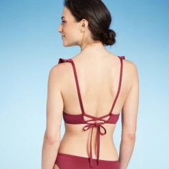 Women's Ruffle V-Neck Longline Triangle Bikini Top - Shade & Shore™ Black -Shade & Shore Sales Shop GUEST 3fd536bc 6c86 4d9b 9bc5 1b2734ef36dc