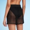 Women's Pull-On Crochet Cover Up Shorts - Shade & Shore™ Black