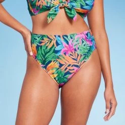 Women's High Waist High Leg Medium Coverage Bikini Bottom - Shade & Shore™ Multi Tropical Floral Print -Shade & Shore Sales Shop GUEST 43aef0a7 39bb 40ab 94fa 825f2403ca14