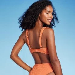 Women's Bandeau Jacquard Bikini Top - Shade & Shore™ Orange -Shade & Shore Sales Shop GUEST 488fc5c7 46b4 448f af6b 81801c97c6a0