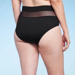 Women's Mesh High Waist Bikini Bottom - Shade & Shore™ Black -Shade & Shore Sales Shop GUEST 49f6e826 27bb 4443 ab1a 4dabcaa91c9c