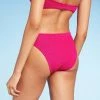 Women's Pucker Textured Hipster Bikini Bottom - Shade & Shore™ Hot Pink