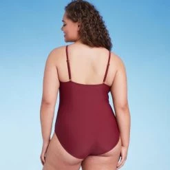 Women's Shirred Balconette Underwire One Piece Swimsuit - Shade & Shore™ Burgundy -Shade & Shore Sales Shop GUEST 4e1f66a9 c6d7 4e66 ad34 cb240fc97444
