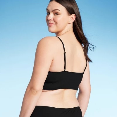 Women's Longline Ribbed Bikini Top - Shade & Shore™ Pink 4 Women's Longline Ribbed Bikini Top - Shade & Shore™ Pink - Image 4