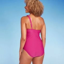 Women's One Shoulder Twist One Piece Swimsuit - Shade & Shore™ Purple -Shade & Shore Sales Shop GUEST 53432da1 99eb 410f a316 496b6fc6582e