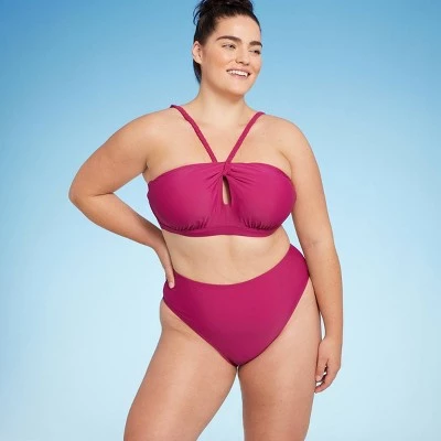 Women's Mid-Rise Hipster Bikini Bottom - Shade & Shore™ Berry Purple 2 Women's Mid-Rise Hipster Bikini Bottom - Shade & Shore™ Berry Purple - Image 2