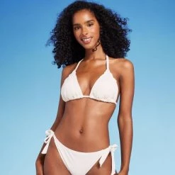 Women's Crochet Halter Triangle Bikini Top - Shade & Shore™ Off-white -Shade & Shore Sales Shop GUEST 69185ec9 b89b 4e36 8900 5a1fcf911da0