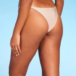 Shade & Shore Women's Low-Rise Ultra Cheeky Bikini Bottom - Shade & Shore™ Tan Shine