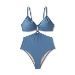 Women's Cut Out Bead Detail One Piece Swimsuit - Shade & Shore™ Blue -Shade & Shore Sales Shop GUEST 6d7beab1 9163 4db5 beb5 a9169826d5e7