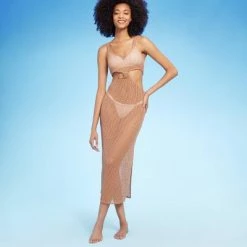 Women's Cut Out Crochet Cover Up Dress - Shade & Shore™ Light Brown -Shade & Shore Sales Shop GUEST 72b698e8 1b87 4b2d 87e3 1a961b7d1c80 2