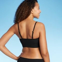 Women's Longline Ribbed Bikini Top - Shade & Shore™ Pink