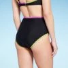 Women's Contrast Binding High Waist Bikini Bottom - Shade & Shore™ Off-white