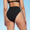 Women's Ribbed High Waist Cheeky Bikini Bottom - Shade & Shore™ Brown