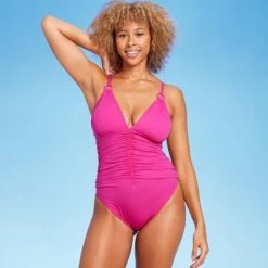 Women's Center Front Shirring One Piece Swimsuit - Shade & Shore™ Hot Pink 11 Women's Center Front Shirring One Piece Swimsuit - Shade & Shore™ Hot Pink -Shade & Shore Sales Shop GUEST 825734f9 1ba7 4097 88e3 f482c4ac05a5