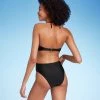 Women's Ring-Front Halter Monokini One Piece Swimsuit - Shade & Shore™ Black