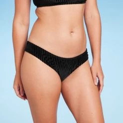 Women's Velour Ribbed Cheeky Bikini Bottom - Shade & Shore™ Black -Shade & Shore Sales Shop GUEST 8ce2dbfd 8205 48c1 8db8 d5bb3fd7b9bb 2