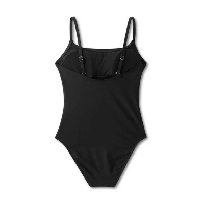 Women's Mesh Front One Piece Swimsuit - Shade & Shore™ Black 5 Women's Mesh Front One Piece Swimsuit - Shade & Shore™ Black - Image 5
