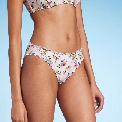 Women's Ruffle Cheeky Bikini Bottom - Shade & Shore™ Multi Ditsy Floral Print 9 Women's Ruffle Cheeky Bikini Bottom - Shade & Shore™ Multi Ditsy Floral Print - Image 9