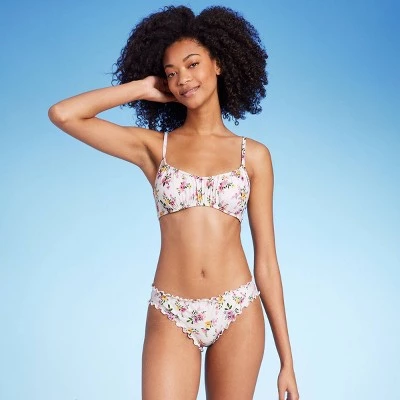Women's Ruffle Cheeky Bikini Bottom - Shade & Shore™ Multi Ditsy Floral Print 2 Women's Ruffle Cheeky Bikini Bottom - Shade & Shore™ Multi Ditsy Floral Print - Image 2