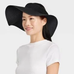 Straw Visor Hat - Shade & Shore™ Black