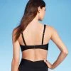 Women's Longline Square Neck Bralette Bikini Top - Shade & Shore™ Black