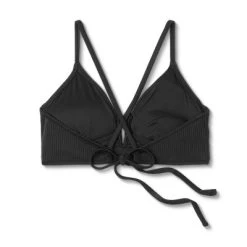 Women's Ribbed Longline V-Wire Bikini Top - Shade & Shore™ Black -Shade & Shore Sales Shop GUEST a9652aec 36a8 4ec1 a7ac 14e05f3a868e