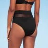 Women's Mesh High Waist Bikini Bottom - Shade & Shore™ Black