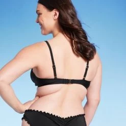 Women's Triangle Surplice Bralette Bikini Top - Shade & Shore™ Dark Green -Shade & Shore Sales Shop GUEST afd8f9be 31b6 4bcf 8478 011fab963897