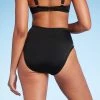 Women's High Waist High Leg Ribbed Medium Coverage Bikini Bottom - Shade & Shore™ Green