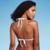 Women's Crochet Halter Triangle Bikini Top - Shade & Shore™ Off-white