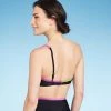 Women's Contrast Binding One Shoulder Bralette Bikini Top - Shade & Shore™ Black