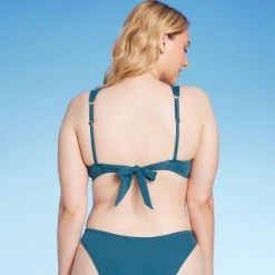 Women's Knot Detail Continuous Underwire Bikini Top - Shade & Shore™ Teal Blue -Shade & Shore Sales Shop GUEST b8d79e84 003d 4750 917c 11e544d9e498
