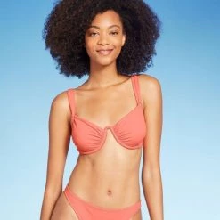 Women's Shirred Cup Continuous Underwire Bikini Top - Shade & Shore™ Pink -Shade & Shore Sales Shop GUEST bb4239d0 709a 40c0 97f6 56f5e32d9200 16